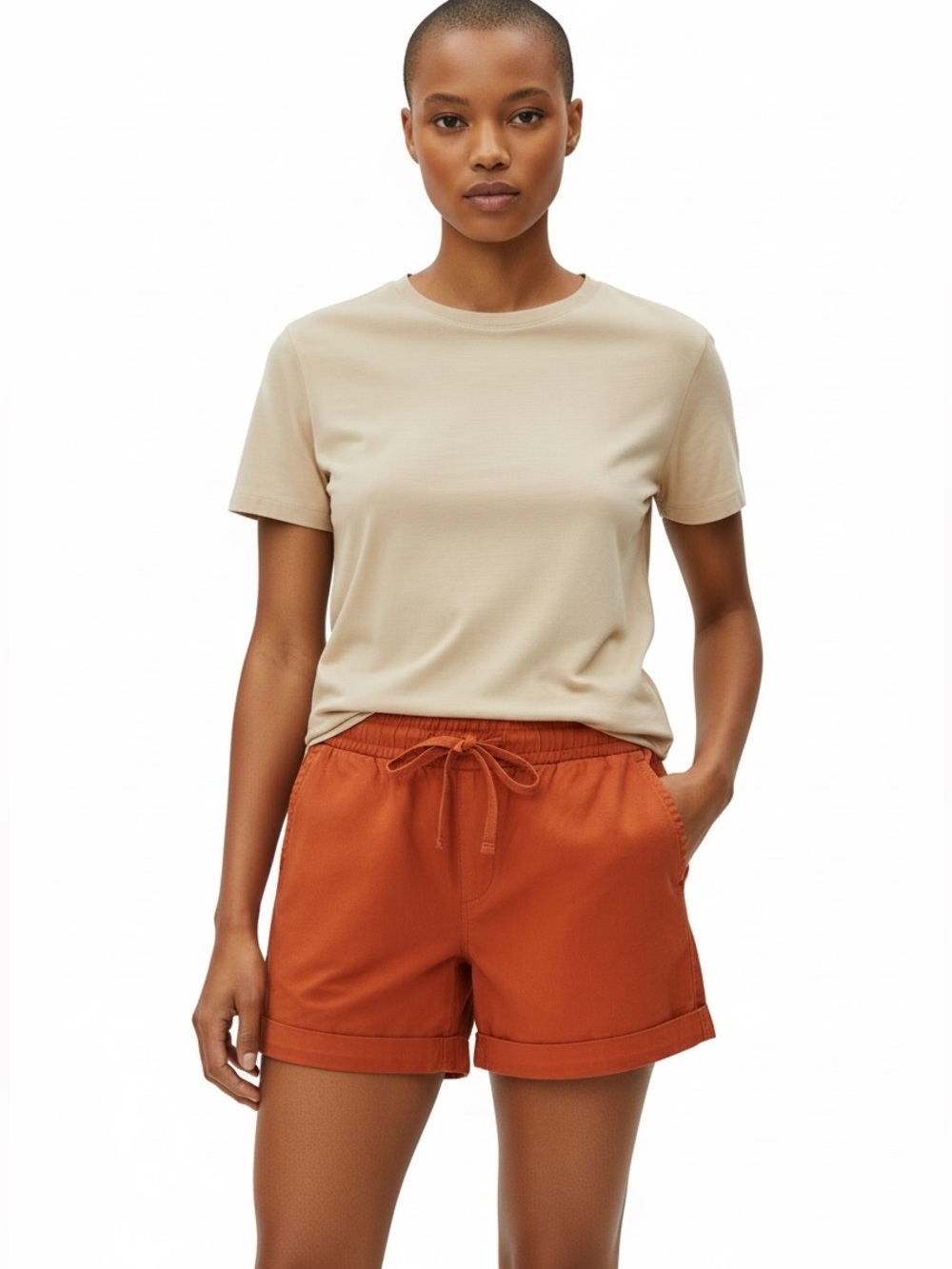 LOFT NWT Coral Drawstring Shorts with Matching Tie size 10